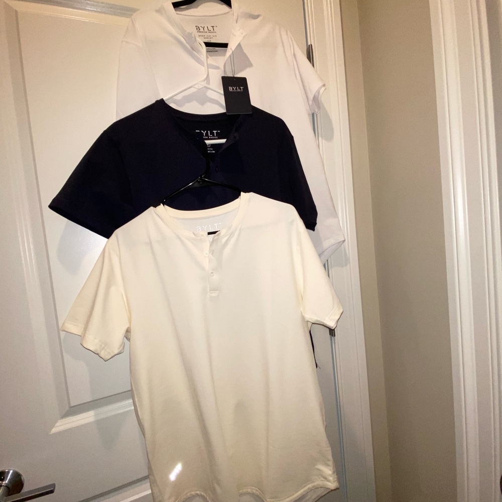 LUX BYLT Henley Tshirt Bundle NEW Medium